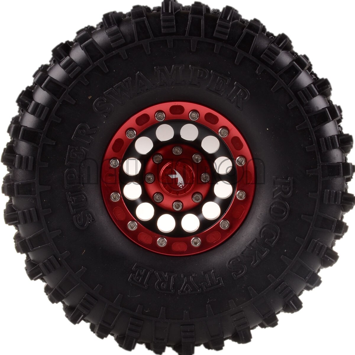 ENRON 1P 1.9" Metal Wheel RIMS & 120mm Super Swamper Rocks Tyre Tires RC 1/10 1:10 Rock Crawler Axial SCX10 SCX10 II 90046