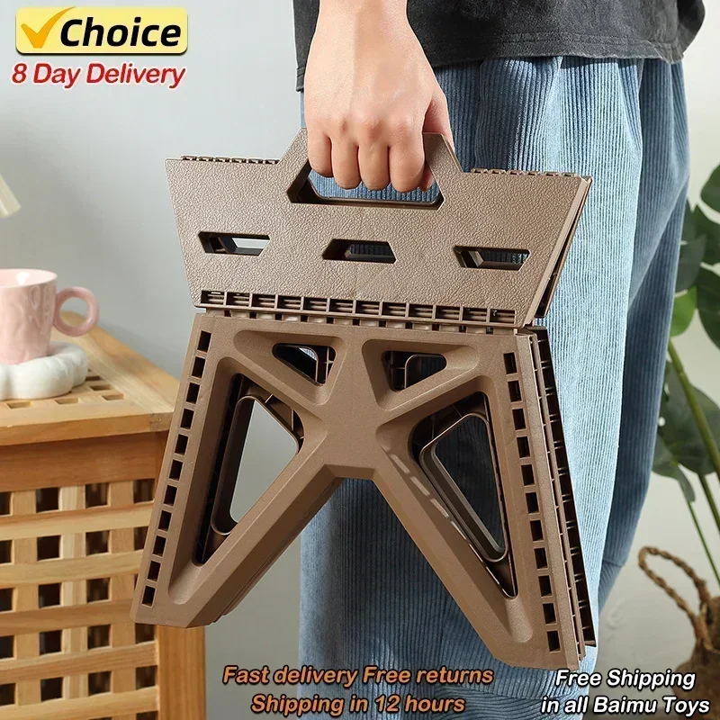 Kleiner Hocker für den Außenbereich, tragbarer Klapphocker, hohe Tragfähigkeit, langlebig, kleiner Stuhl, Angelhocker, Strandhocker, Campinghocker