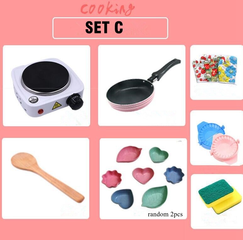 Miniature Cooking Sets Mini Kitchen Cookware Pot Pan Real Cooking Food Play Set Small Kitchen Utensils