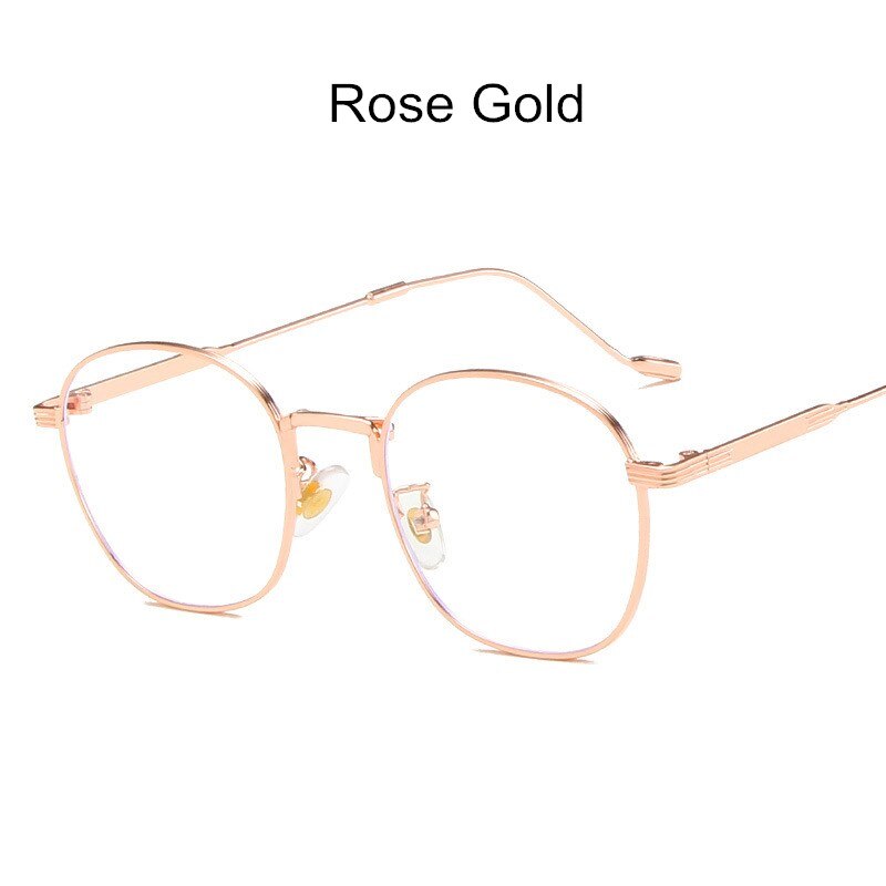 Gafas con montura metálica para hombre y mujer, lentes ópticas para miopía, con luz azul, clásicas, Retro, para ordenador,