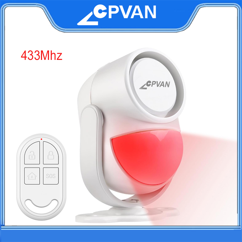CPVAN wireless Infrared Motion Detector Alarm for Home Security protection PIR motion sensor with remote control
