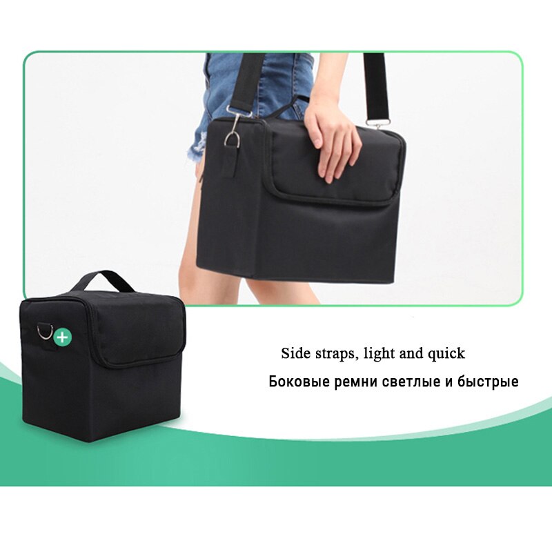 Multilayer Clapboard Cosmetic Bag Case Beauty Salon Tattoos Nail Art Tool Bin Women Makeup Organizer Large Capacity Bag