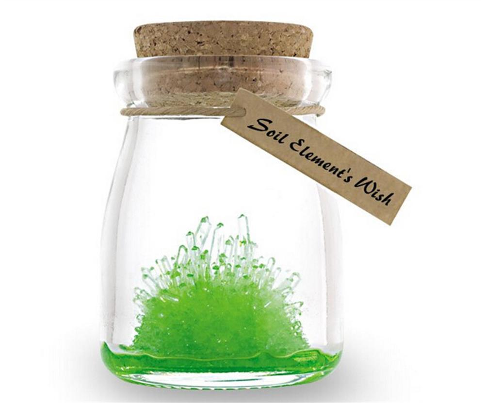 DIY Wachsenden Wünschen Wachsen EINE Kristalle Magie Wishing Kristall Kit Kinder Magische Wünsche Glas Spielzeug Weihnachten Pädagogisches Für Kinder: Green