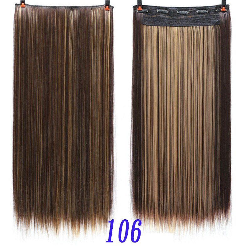 Xuanguang 24 tommer langt rett hår langt hår gradient rett hår gradient hårforlengelse høytemperatur kjemisk fiber: 106