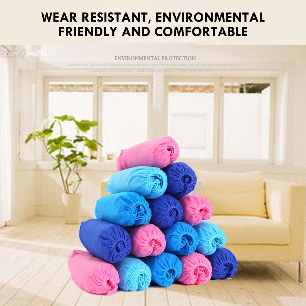 100 stuks verdikking schoenovertrek antislip schoenovertrek schoenovertrekken non-woven wegwerp antislip schoenovertrek laarsje 100 stuks
