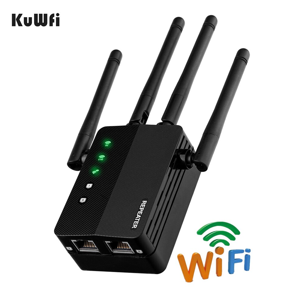 KuWFi 1200Mbps Wireless Repeater Dual Band 2.4G&5.8G Wifi Range Extender Wi-fi Amplifier Signal Booster Repetidor Wireless AP