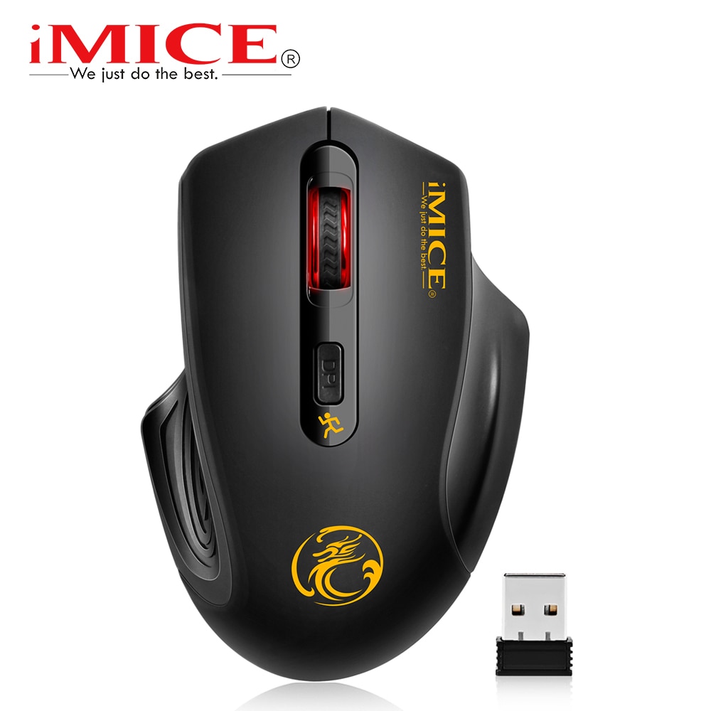 iMice Computer Mouse Wireless Mouse for Laptop PC Silent Mouse USB Ergonomic Mause 4 Buttons Optical 2.4GHz 2000 DPI Mice