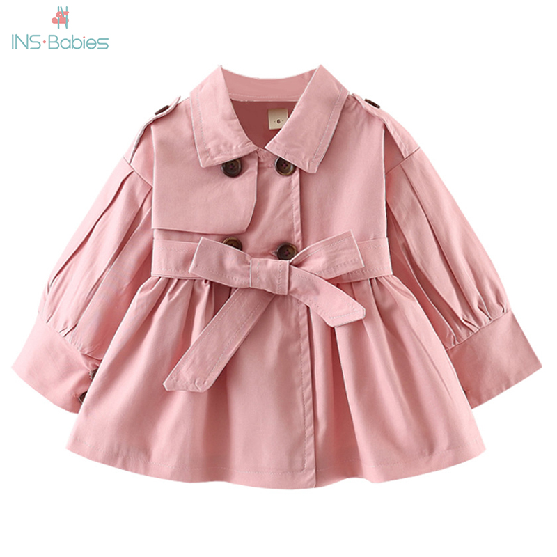 Anorak de primavera para niños, gabardina rosa para niñas, Ropa para Niñas, gabardina, abrigo de manga larga para niñas pequeñas
