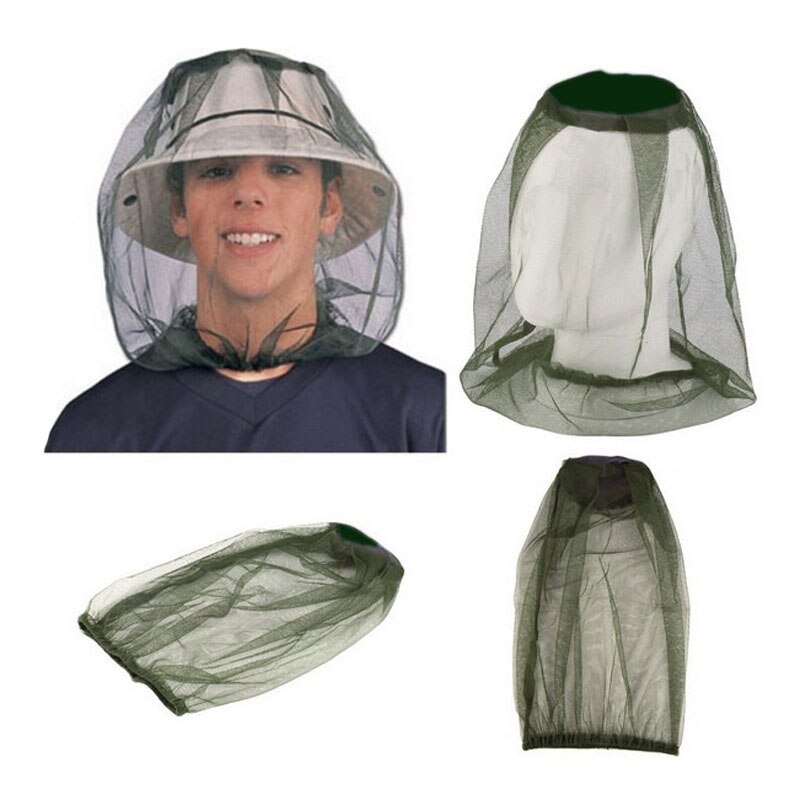Midge Mosquito Insect Hat Bug Mesh Head Net Face Protector Travel Camping Hedging Anti-mosquito Cap FP8