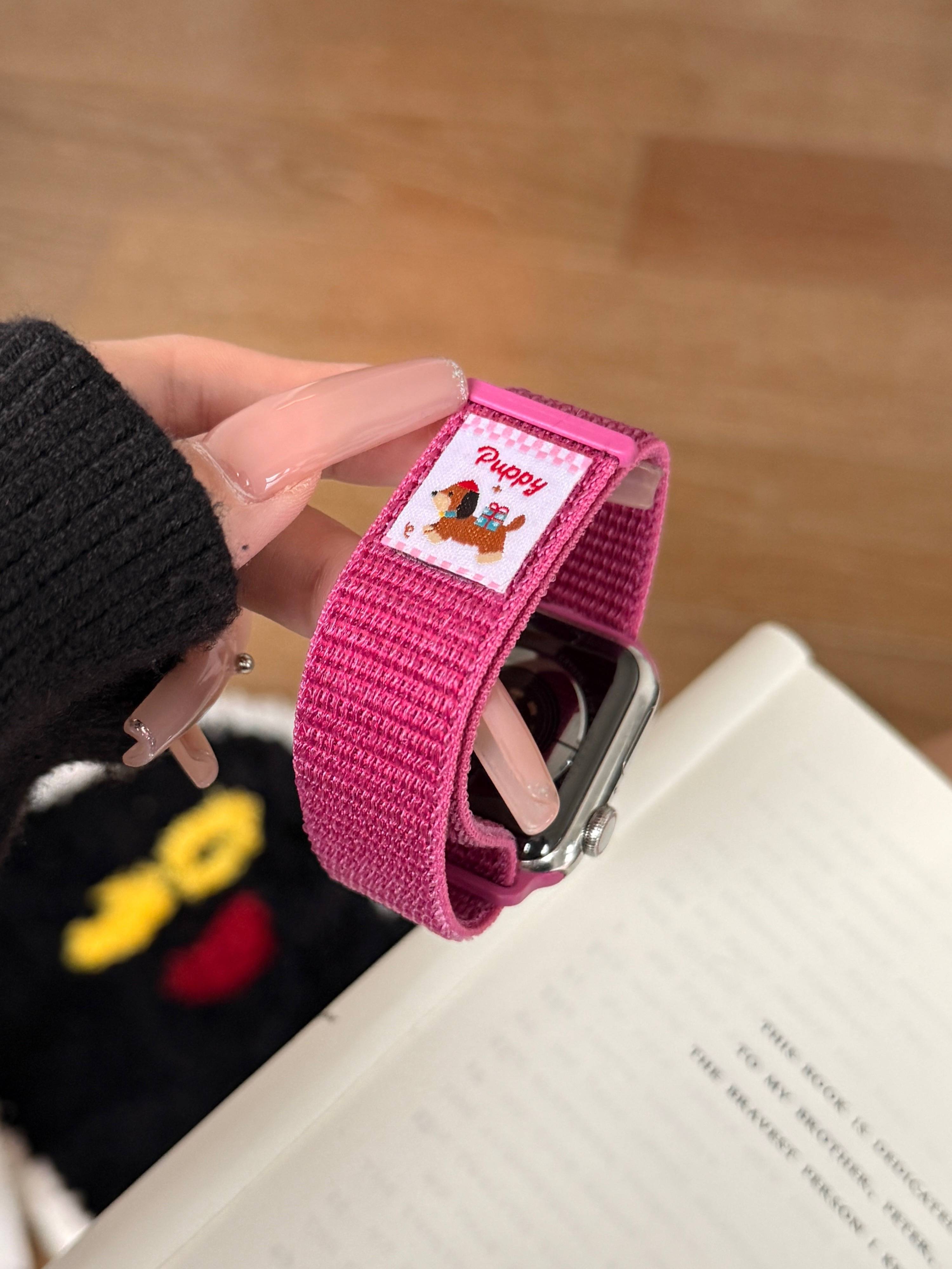 Nylonrem til apple watch-rem iwatch serie 10 9 8 7 6 5 4 se ultra 2 49mm/46/45/44/42/40/38mm armbånd armbånd urrem