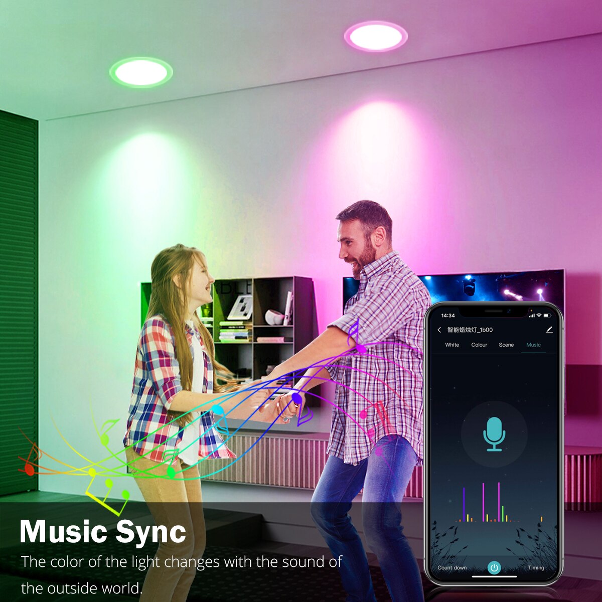 Smart Led Downlight Wifi Spot Light Rgb Keuken Plafondlamp Werken Met Apple Homekit Siri Alexa Google Thuis