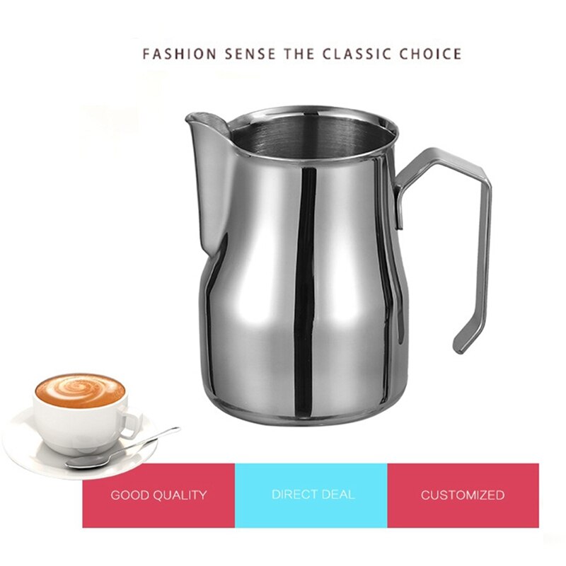 500ml melkopschuimkannetjes van roestvrij staal, dikke koffie, melkopschuimer, mokken, italiaanse latte art kan, melkkannetje, opschuimbeker