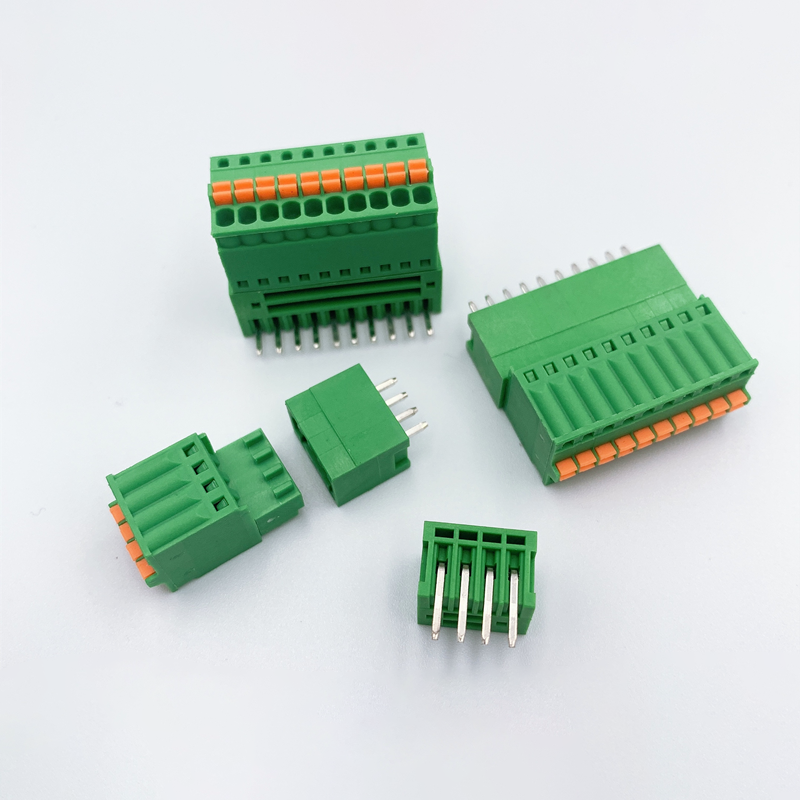 10 pares de terminales tipo enchufe sin tornillo KF2EDGKD-2.5 conector recto/pin doblado macho/hembra 15EDG-2.54