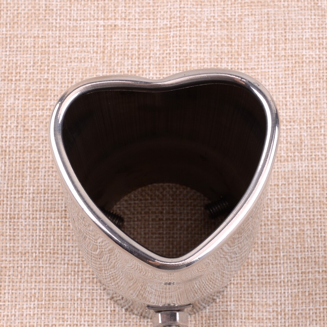 Universal- Auto Silber Edelstahl Herz bilden Schwanz Einlass Auspuff Ende Spitze Rohr Abdeckung