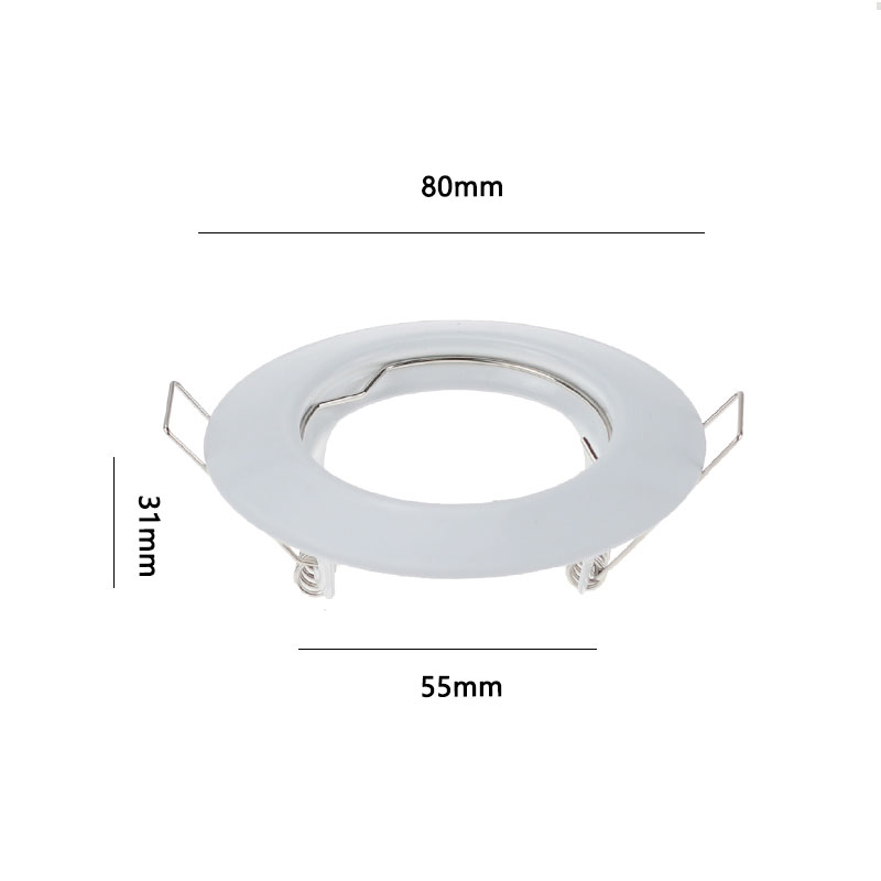 10 stk. rund metal indbygget led-loftarmatur downlightramme  mr16 gu10 armaturhusarmatur til spotlight