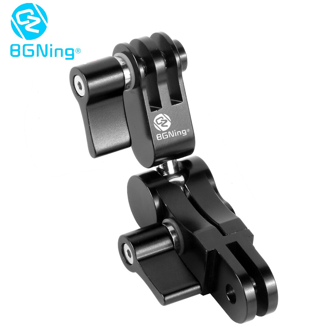 BGNing 360 Degree Rotation Metal Adapters Helmet Adapters Mounts for Gopro for Osmo Action for AKASO EK7000 4K Action Camera: Black BGNing Logo