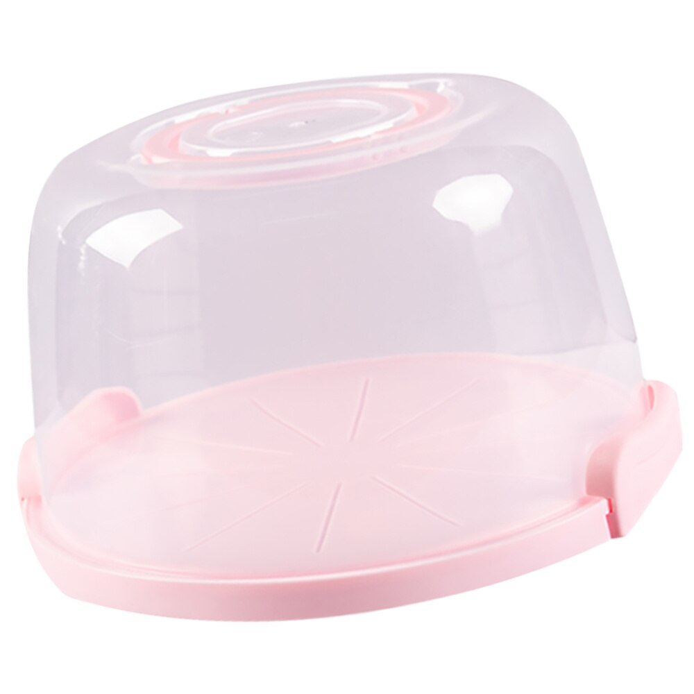 8 Inch Taartdoos Draagbare Handheld Cake Verpakking Voedsel Storage Case Verse Houden Container Met Deksel (Roze)