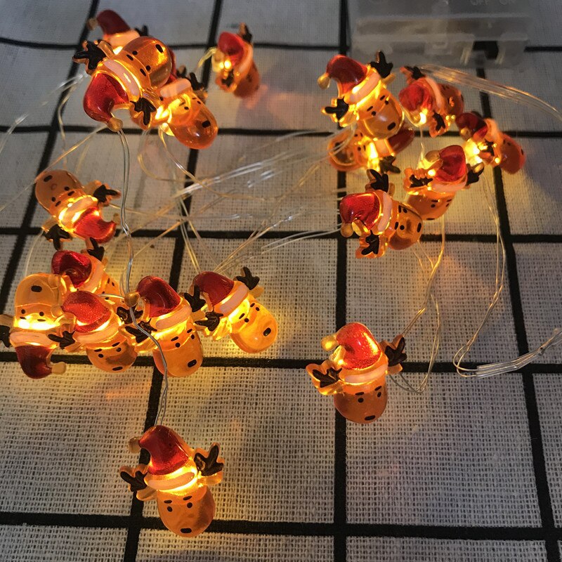 Led string lights Christmas decoration deer snowman pumpkin ghost snowflake Christmas tree copper string lights
