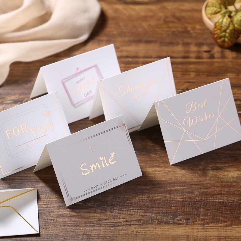 1pc greeting card simple blank blessing greeting card thanksgiving message birthday card engagement wedding