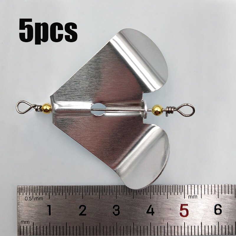 Lunker elica a lama rotante 5 pezzi accessori materiale fai da te pesca a traina pesca a mosca esche rigide filatore esche cucchiaio wobblers: The bigger x 5pezzi