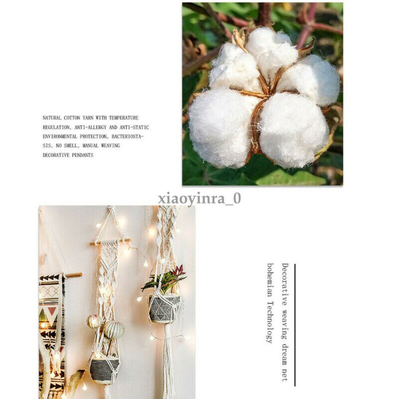 Opknoping Manden Macrame Plant Hanger Bloempot Tuin Houder Mand Handgemaakte Gevlochten Hanger Pot Tuin Decoratie