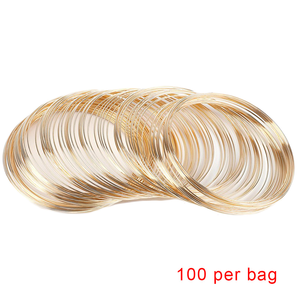 100 Circles Jewelry Wire Bangle Bracelet Making Beading Wire Wrap DIY Jewellery Making Necklace Memory Cord: 3