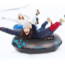 Winter Aufblasbare Skifahren Bord PVC draussen Schwebte Ski Kreis mit Griff für freundlicher Erwachsene Skifahren Ausrügestochen Zubehör