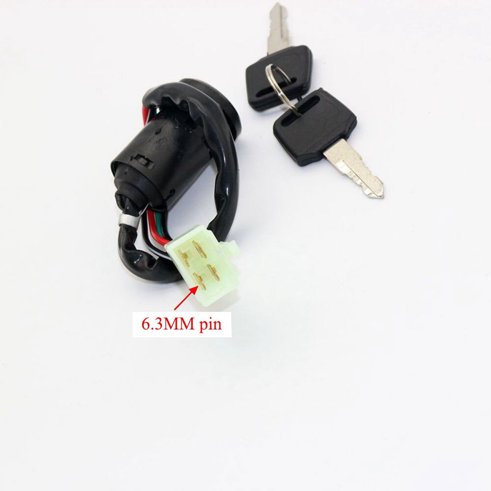 Motorcykel elektrisk dörrlås 4 hankontakt tändningsnyckel för 50cc 110cc 125cc 150cc 250cc atv quad smutscykeltillbehör