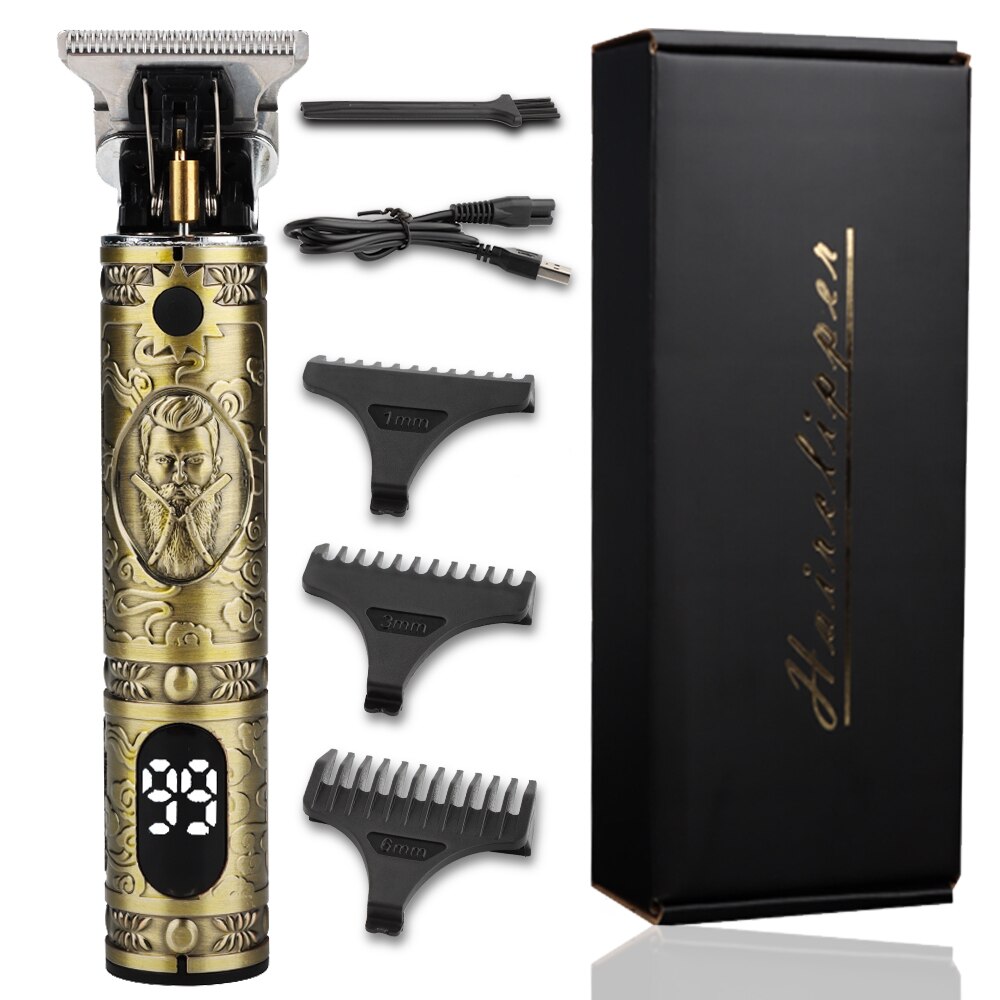 T9 0Mm Professionele Tondeuse Baard Trimmer Elektrische Oplaadbare Mannen Haar Scheerapparaat Baard Kapper Hair Cut Snijden Machine: 1