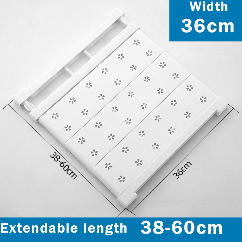 Adjustable Closet Organizer Storage Shelf Wall Mounted Kitchen Rack Space Saving Wardrobe Decorative Shelves Cabinet Holder: Light Grey