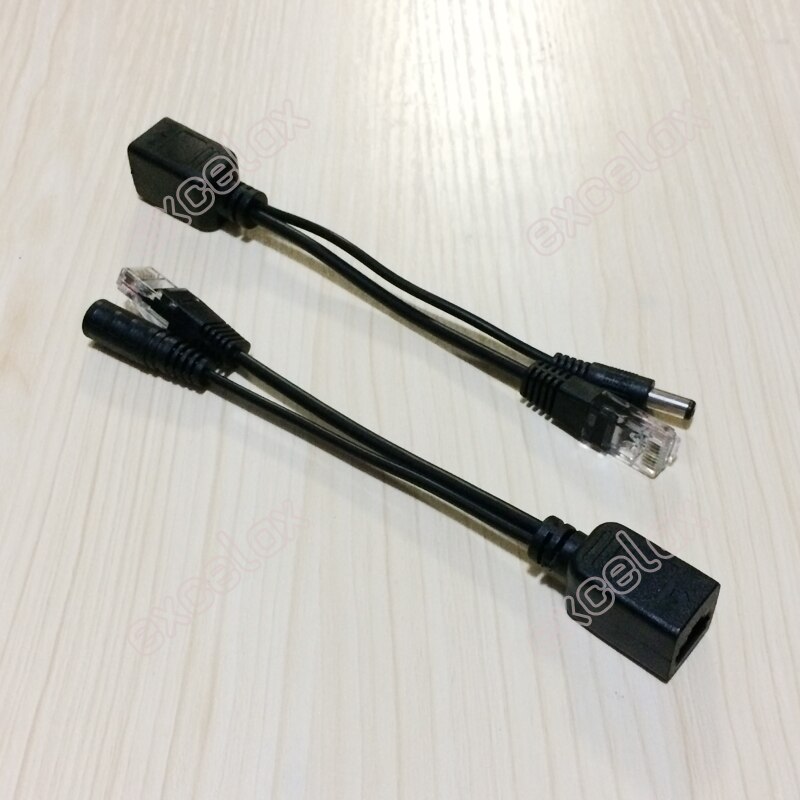 1x Pair RJ45 Passive PoE Injector & Splitter IP Camera Power Over Ethernet Power Supply Adapter 30m 100ft DC 12V Connector Plug