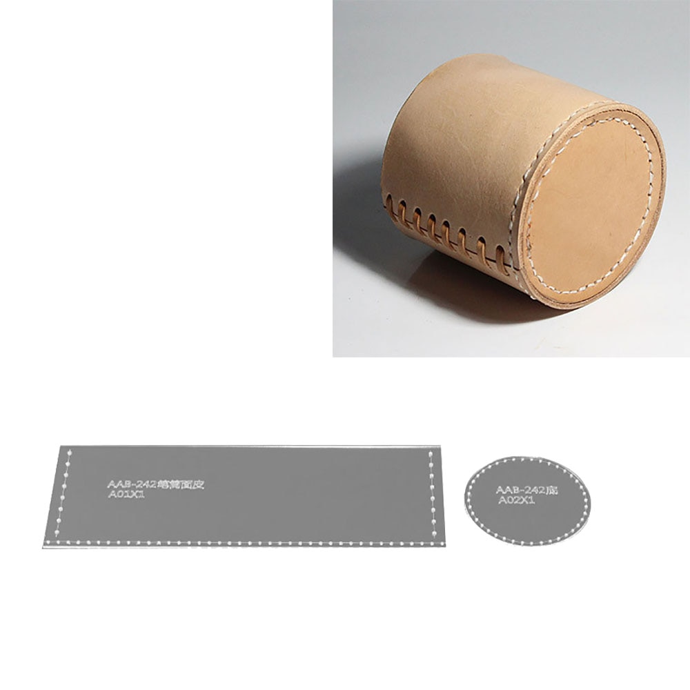Lychee Leven Borstel Pot Naaien Patroon Acryl Lederen Template DIY Handgemaakte Leathercrafts Levert