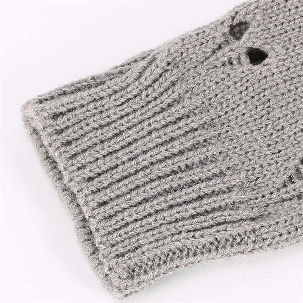 Vrouwen Meisjes Handschoenen Mode Handwarmer Winter Handschoenen Vrouwen Arm Gehaakte Breien Hollow Hart Mitten Warm Vingerloze Handschoenen