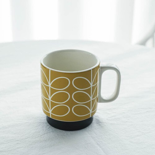 Kreative Keramik Becher Orla Kiely Pop Kunst Englisch Becher Teekanne Lagerung Eimer Spaß Becher tasse kaffee becher kawaii becher CL101505: C-Becher