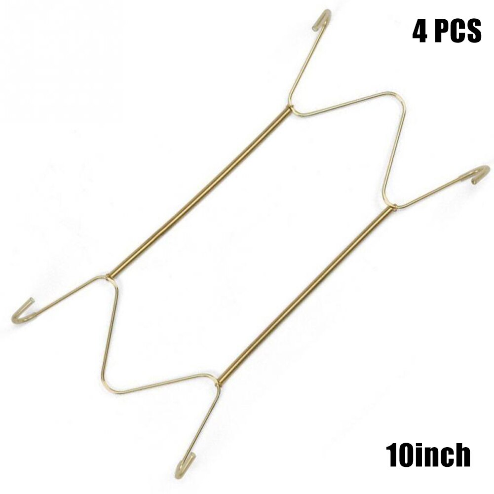 Plate Dishes Stainless Steel Hanger Spring Plates Holder Hook Wall Mount Adapter Home Decoration LAD: 10inch