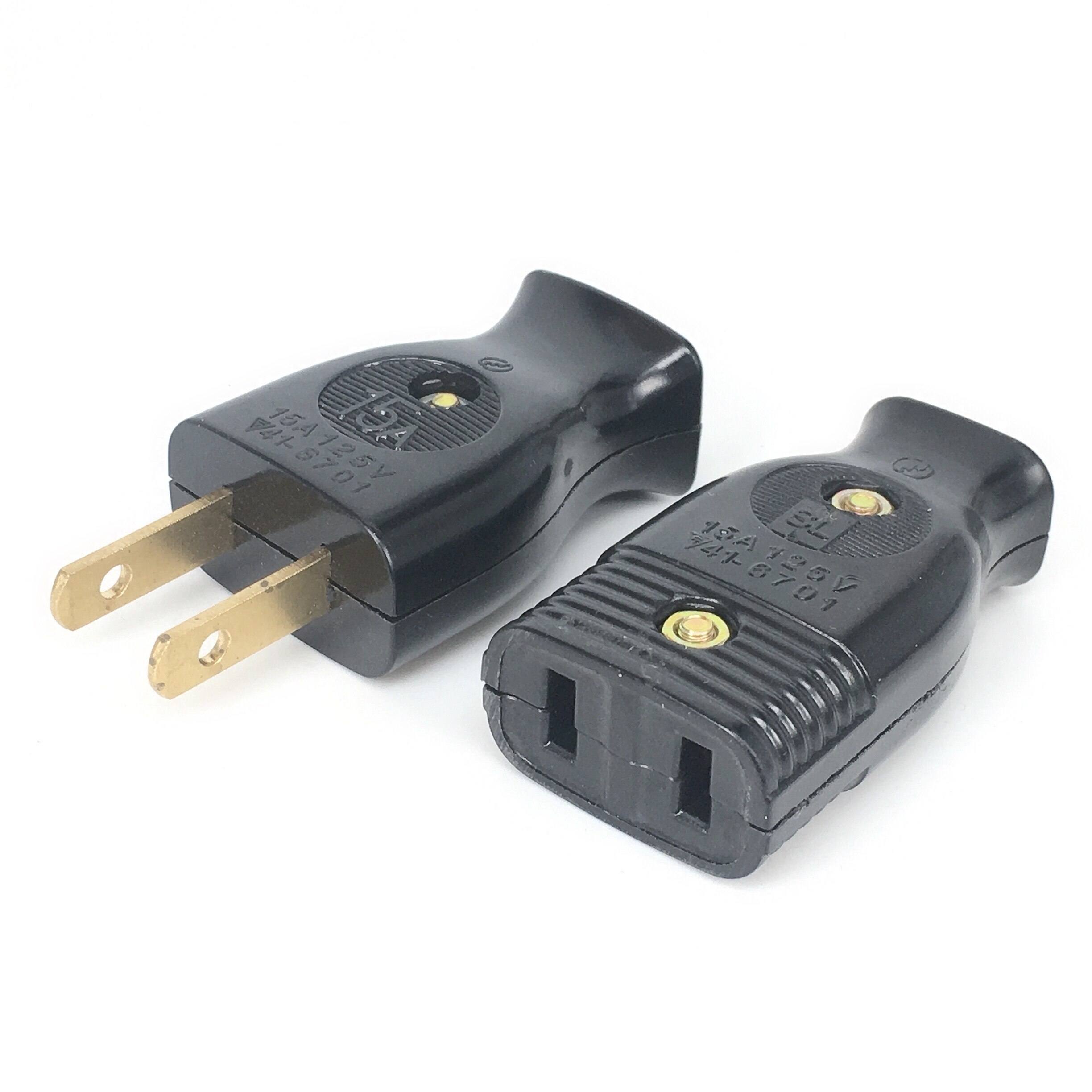 America 2 Pole 15A Male US Wiring Plug Adapter Female Socket Type A Power Strip Connector Japan Rewirable Cable Convert Plug