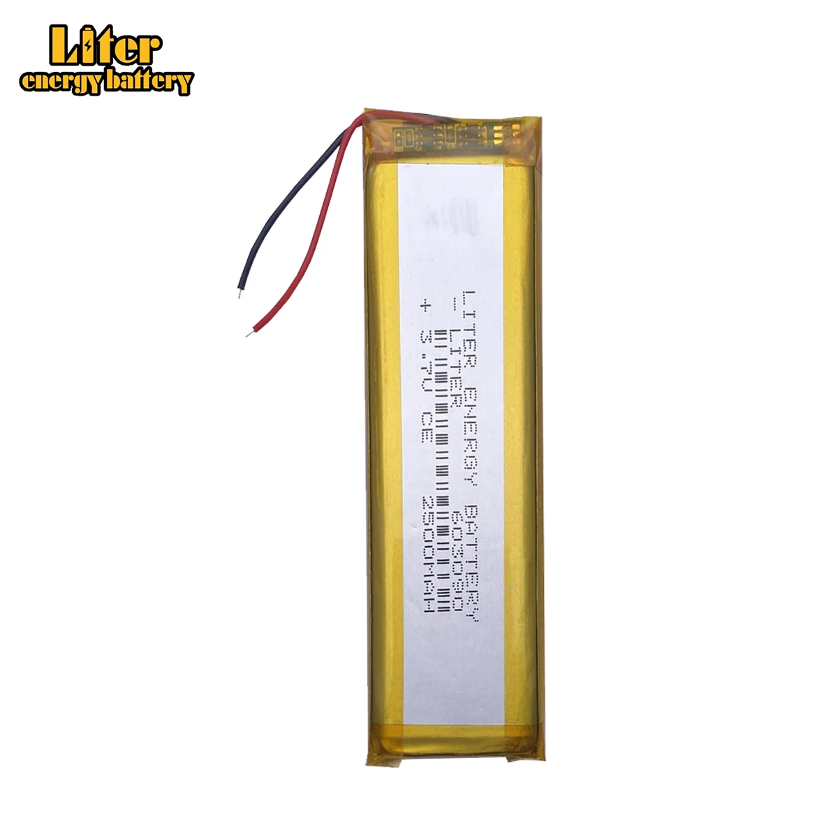 3.7V Li-Polymer Rechargeable Battery 603040 for MP3, Tablets, DVD, E-books, Bluetooth Headsets, Cameras: black