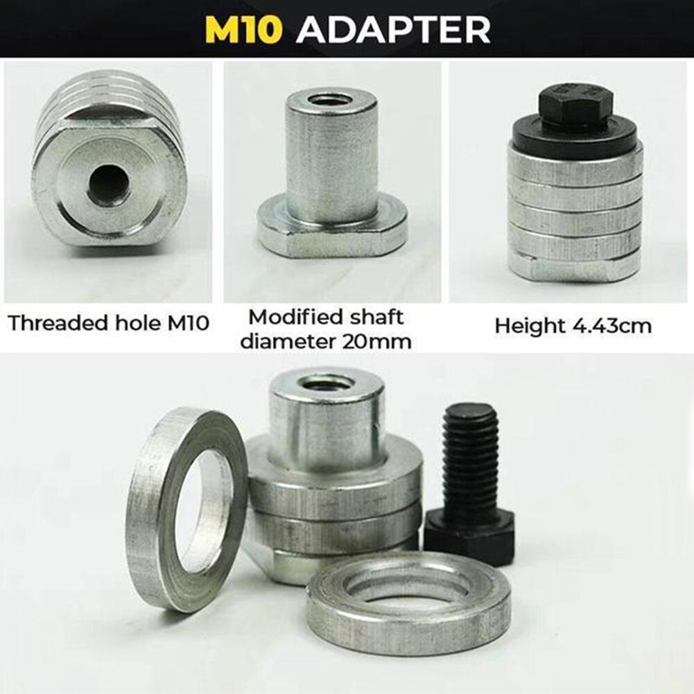M10/M14 Angle Grinder To Grooving Machine Adapter Conversion Kit Flange Nut Metal Lock Nut Grooving Machine For 100/125-230