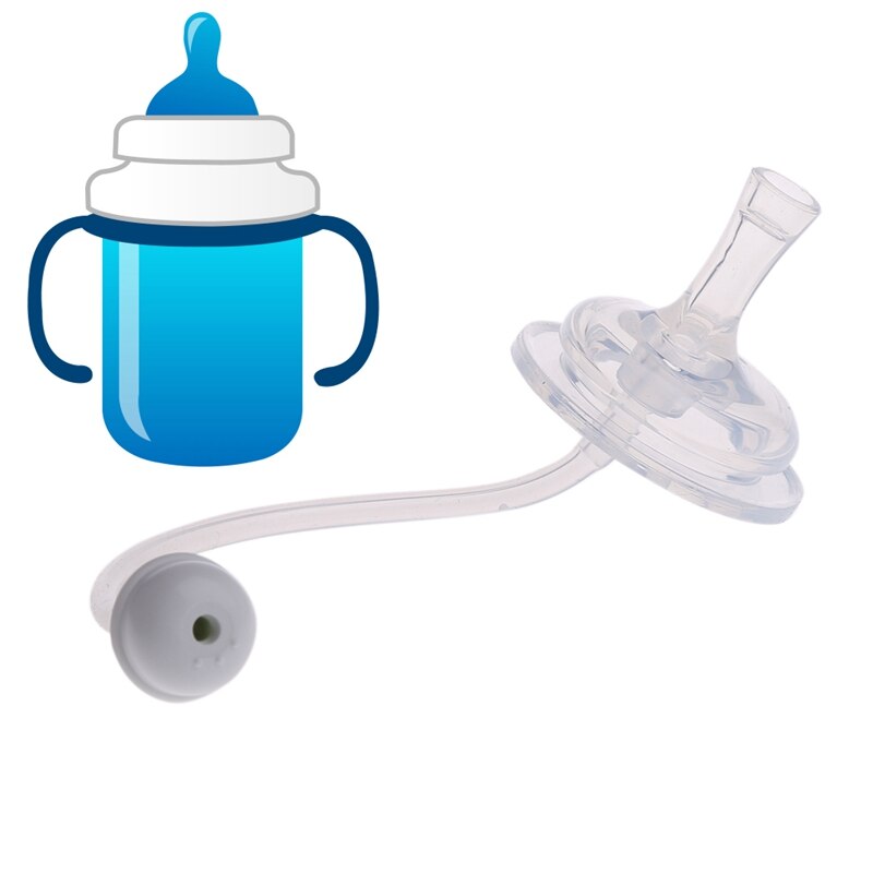 Baby Bottle Straw Replacement Wide Mouth Caliber Silicone Feeding Accessories F3ME