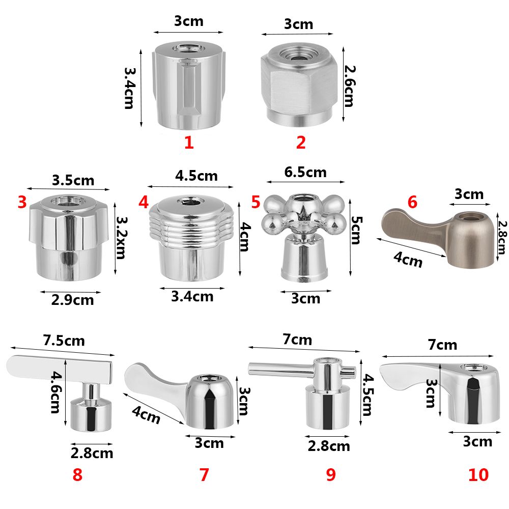 1Pcs Faucet Handle Triangle Valve Small Spout Dish Basin Handle Quick Open Valve Core Handwheel Faucet Switch Handle Accessories
