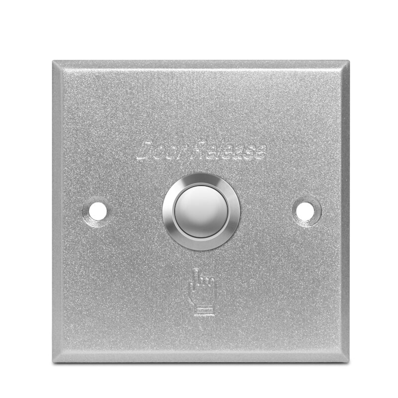 86*86mm Aluminum alloy Push Button Switch Exit Button Door release for Door Access Control System Entry Open Touch: button no backlight