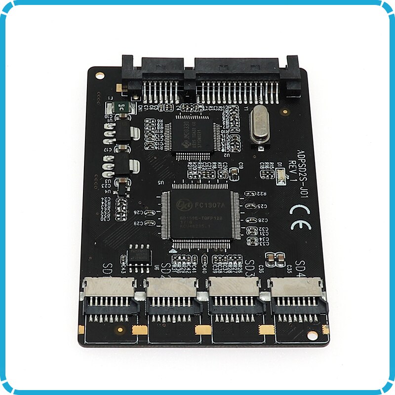 4 Micro SD to SATA 22 Pin SSD Adapter Converter Card