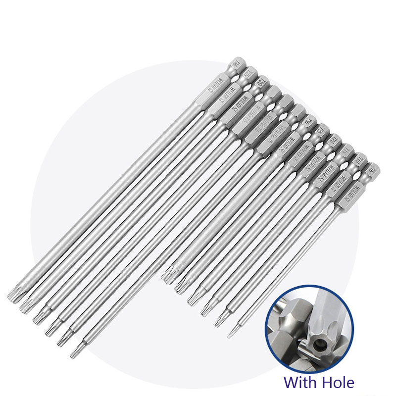 1Pcs Magnetic Torx Electic Schraubendreher-bits Set 100/150mm Lange 1/4 &quot;Hex Schaft Schraubendreher Bohrer Bit t10, t15, T20, T25T27 T30T40