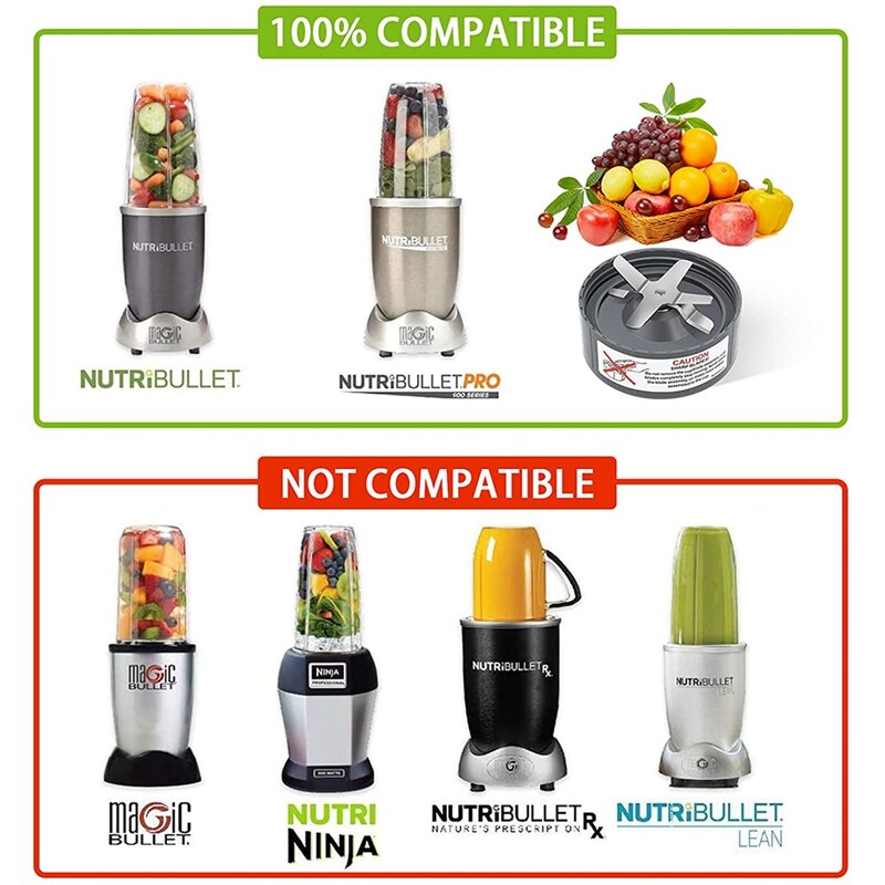 Piezas de Repuesto aptas para Nutribullet, Extractor de repuesto de 600 vatios, 900 vatios, cuchilla para licuadora, accesorios para tazas