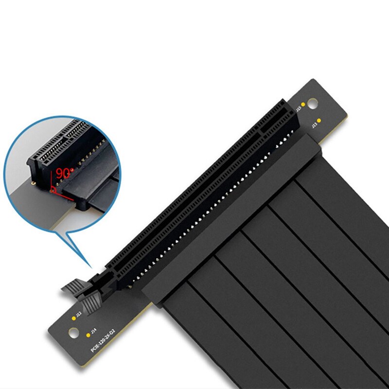 Pcie 3.0 Grafische Kaart Verlengkabel Pci-E 16X Om 16X Haakse Gpu Verlengkabel Mijnbouw Kaart Connector