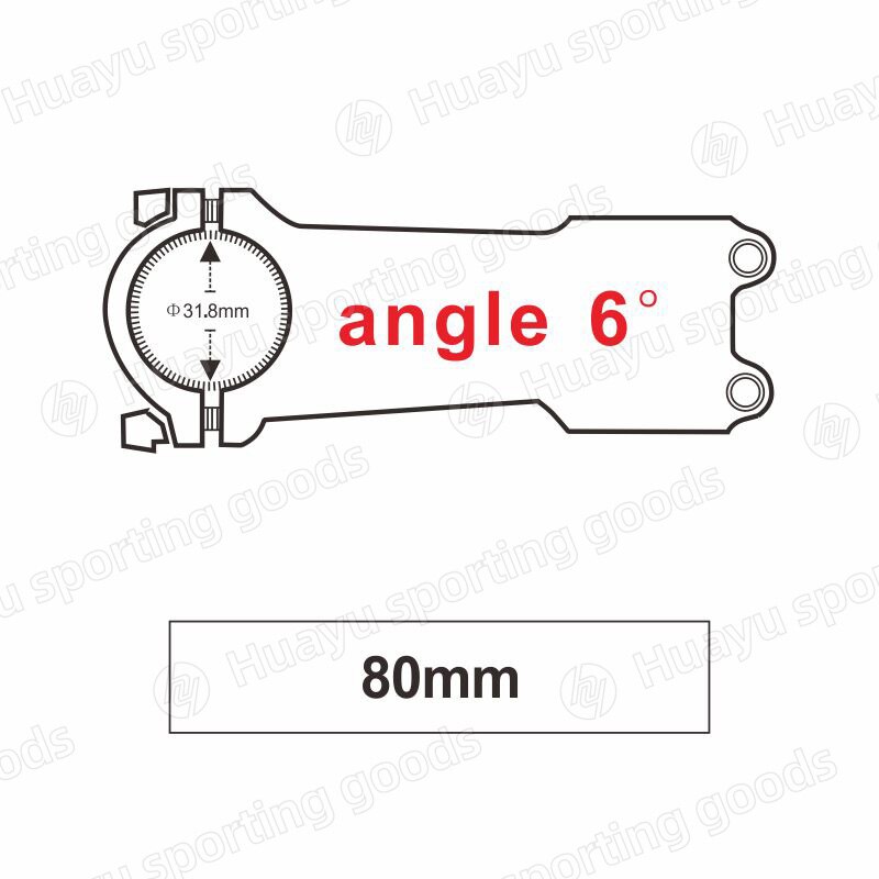 NEXT Bike Stem Bike Carbon Fiber Stem Bicycle Riser Stem MTB Road Bike 31.8mm Angle 6/17 Bicicleta Tallo Bicicleta potencia: 6 angle x 80mm