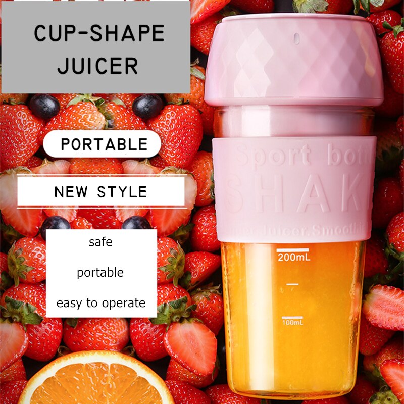 Draagbare Elektrische Juicer Usb Sap Machine Voedsel Blender Mini Keukenmachine Fruit Schudden Squeezer Keuken Mixer Fruit Sap Cup