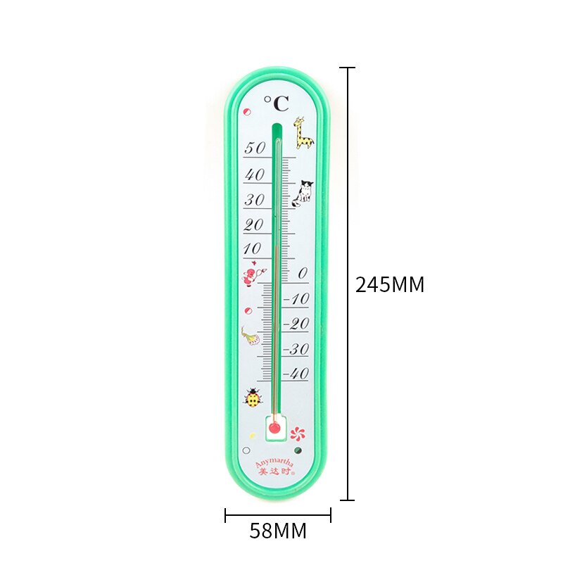 Bonito termómetro Vertical de dibujos animados, medidor de temperatura para Monitor de pared para uso en interiores y exteriores para niños: 1 pc