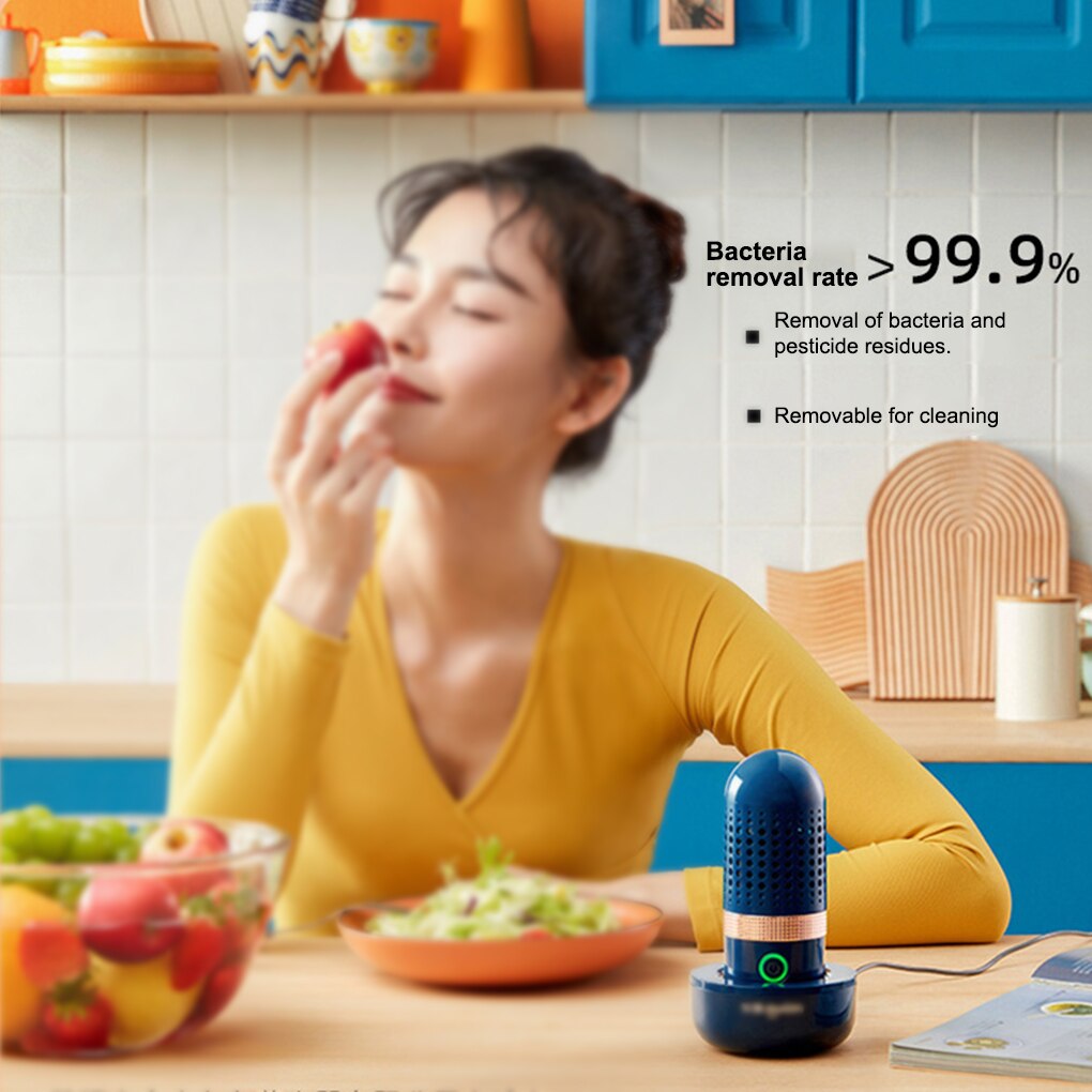 Capsule Shape Fruit Vegetable Washing Machine Protable Wireless Fruit Food Purifier Automatic Pesticide Disinfection Machin
