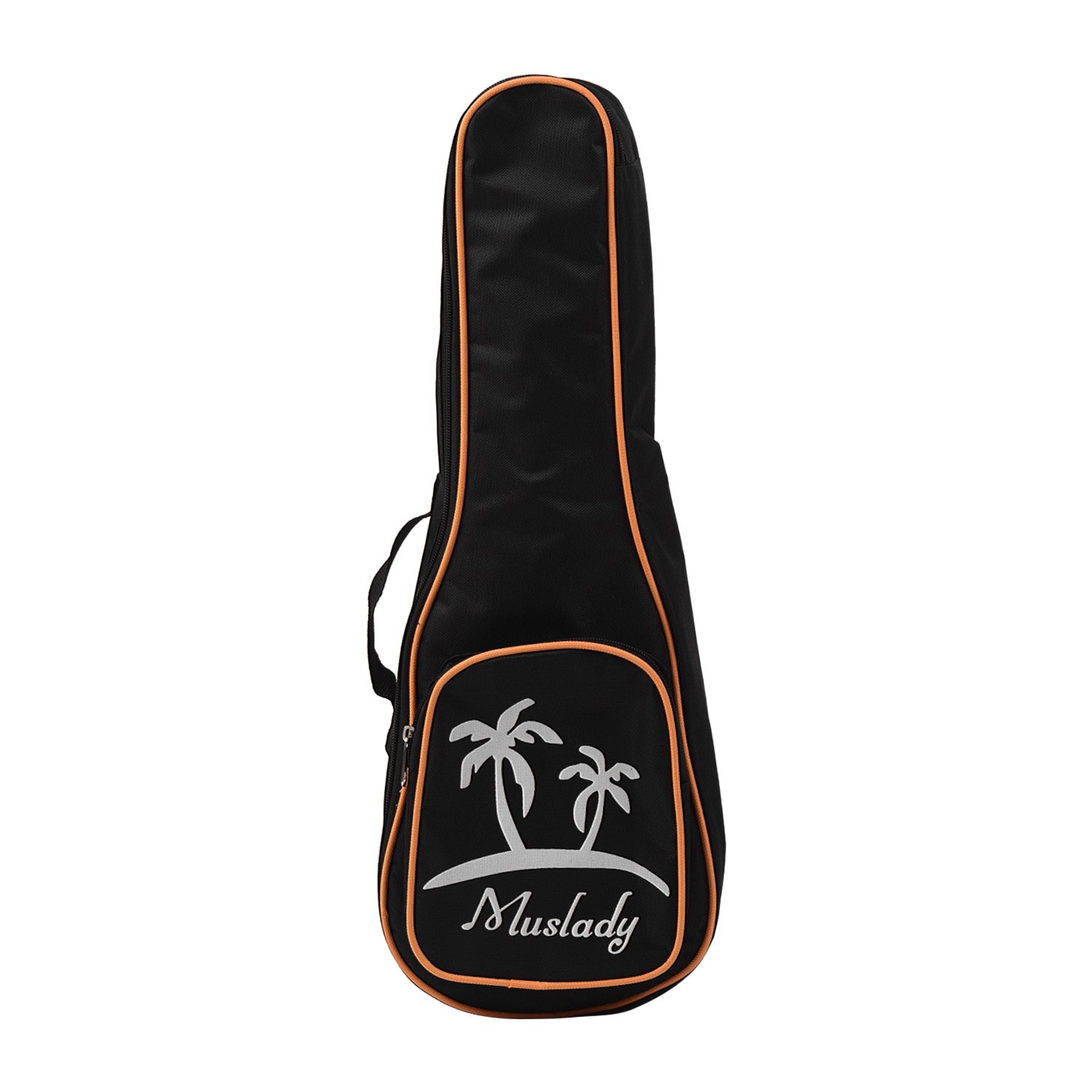 Muslady 23 pouces/26 pouces ténor ukulélé sac Uke étui à glissière 5mm rembourrage Style de motif de cocotier avec bandoulière réglable